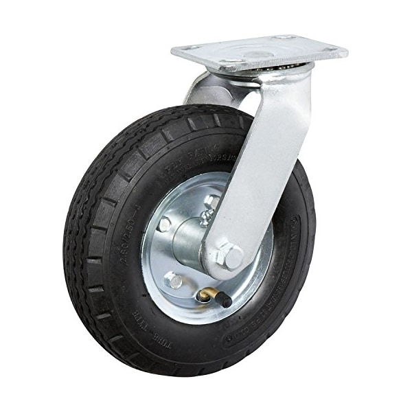 10"x3.5" Swivel Pneumatic Caster, 4 PLY, 350 LBS Capacity, Air F